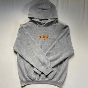 Forever 21 Sunflower Embroidered Hoodie